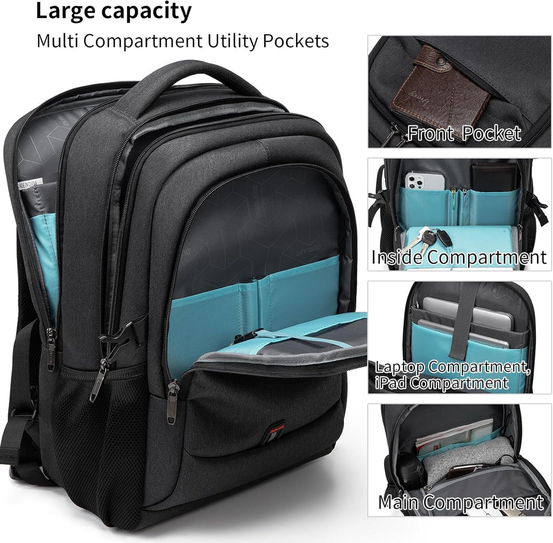 DUSLANG Mochila para laptop de 17 pulgadas para viajes, resistente...