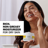 Olay - Crema hidratante facial completa + rica - Libre de fragancia...