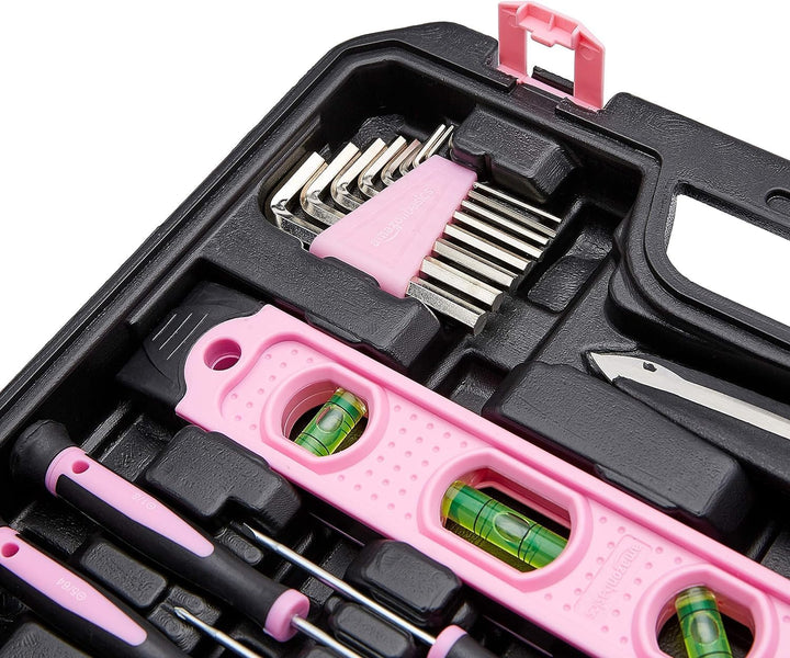 Amazon Basics Kit de herramientas para el hogar con estuche de alma...