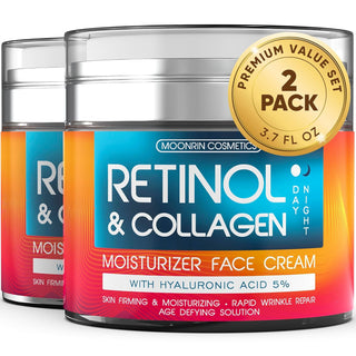 Retinol Cream for Face 2-Pack \u2013 Anti-Aging Moisturizer with Hy...