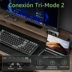 Keychron Teclado mecánico inalámbrico K4 Ultra 8K 96% con teclado numérico, 2.4 GHz/Bluetooth/cableado, 600 horas de duración de la batería ZMK Launcher, RGB intercambiable en caliente con