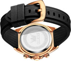 OLEVS Relojes Cronógrafo Masculinos de Moda Empresarial Analógico Quartz Reloj de Pulsera para Hombre, Cinturón de Silicona a prueba de agua con Luminiscente, Calendario