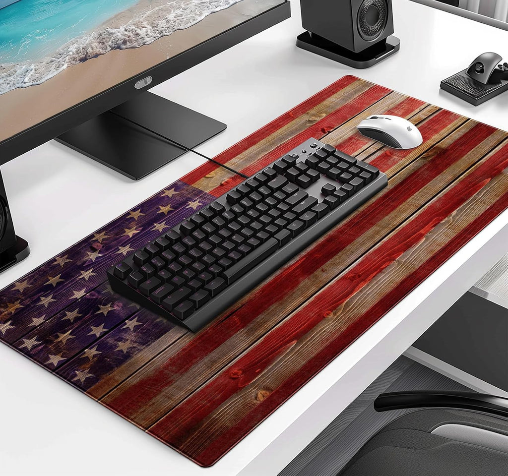 Mouse Pad de Bandera Americana para Gaming, Adecuado para Oficina y Estudio