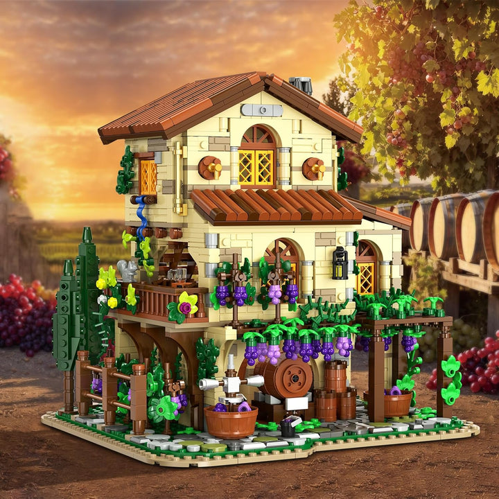 Winery Chateau - Juego de construcción de casa con luces