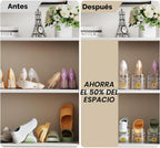 Organizador de zapatos para armario, organizador de zapatos apilables de doble capa, estante para zapatos, ahorro de espacio del 50%, soporte de almacenamiento para armario, 12 unidades