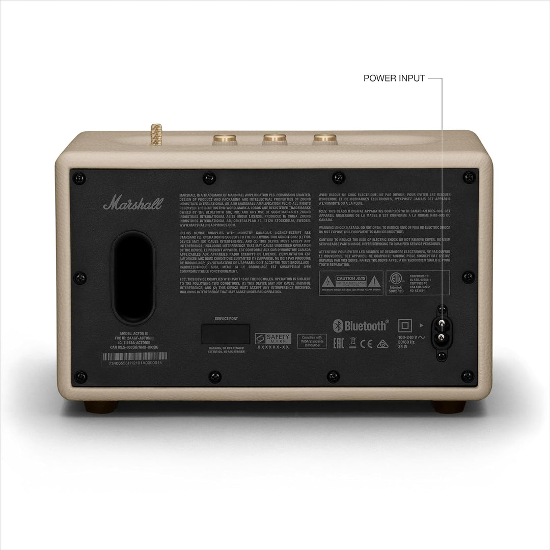 Marshall Acton III - Altavoz Bluetooth para el hogar, color crema