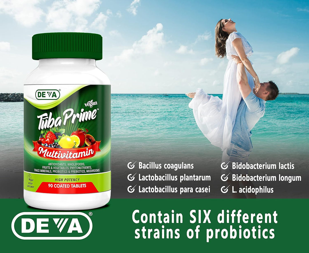 DEVA Tuba Prime Multivitamínico vegano sin hierro \u2013 Suplemento...