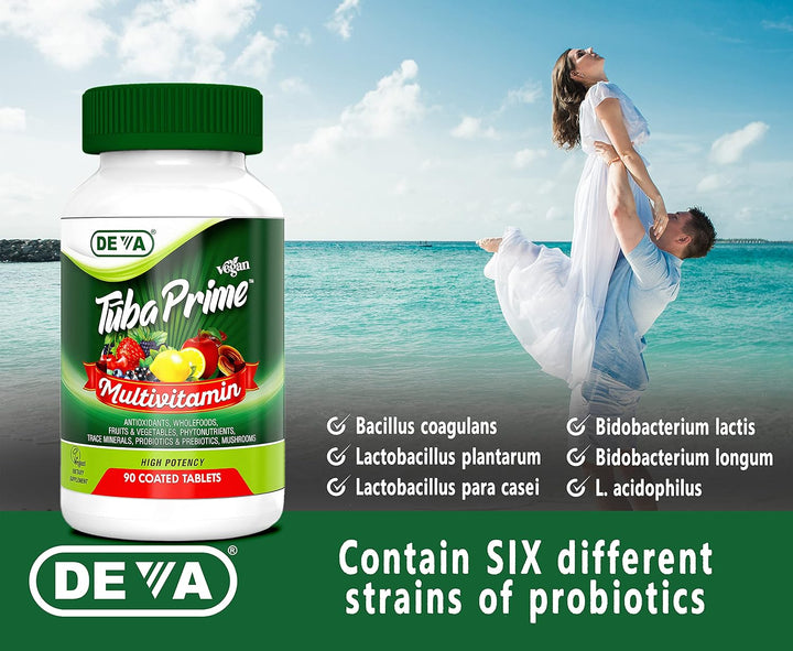DEVA Tuba Prime Multivitamínico vegano sin hierro \u2013 Suplemento...