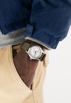Hamilton Khaki Field Khaki Reloj de cuarzo para hombre, caja de acero