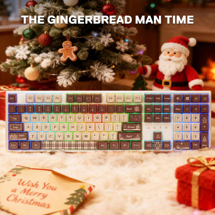 Redragon K668 Xmas Teclado Gaming RGB Cableado con Gasket, Teclado...