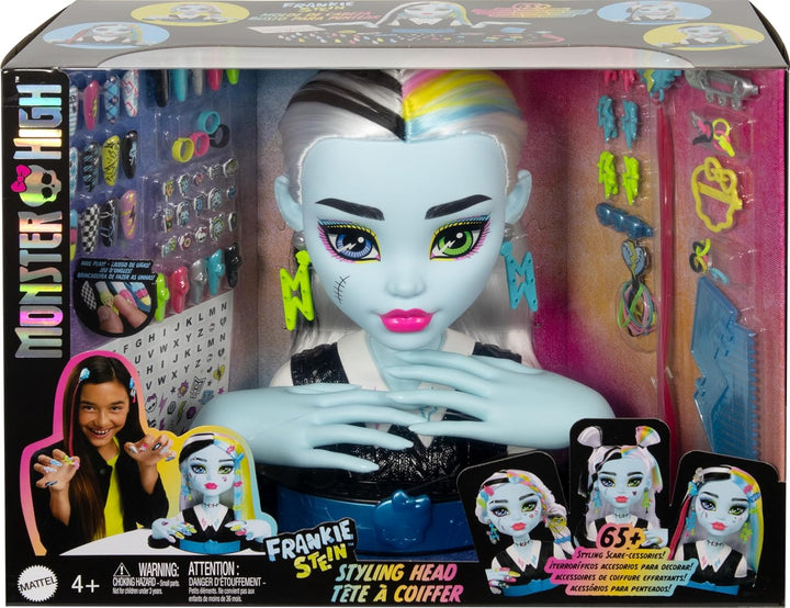 Cabeza de muñeca Monster High Frankie Stein para peinado con más de...