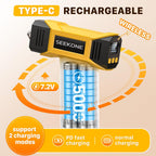 SEEKONE Mini pistola de calor inalámbrica de 7.2V 212-932℉ para
