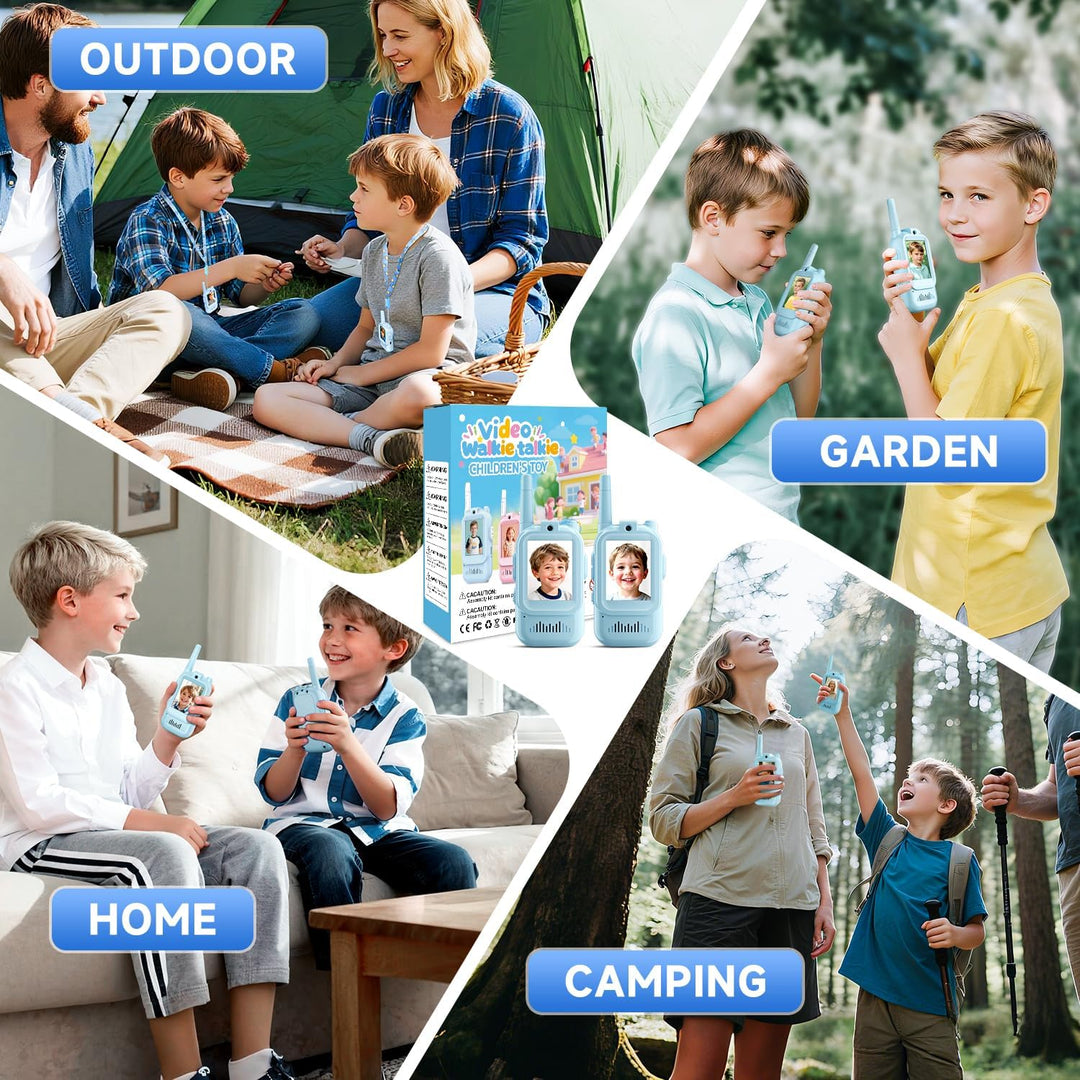 Walkie Talkies de Video para Niños, Paquete de 2 Intercomunicadores...