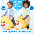 JITTERYGIT Baby Shark Pinkfong - Juguete musical oficial de peluche con forma de tolva animal, juguete inflable para llevar, regalo de cumpleaños para niños y niños pequeños (niños y niñas) a partir