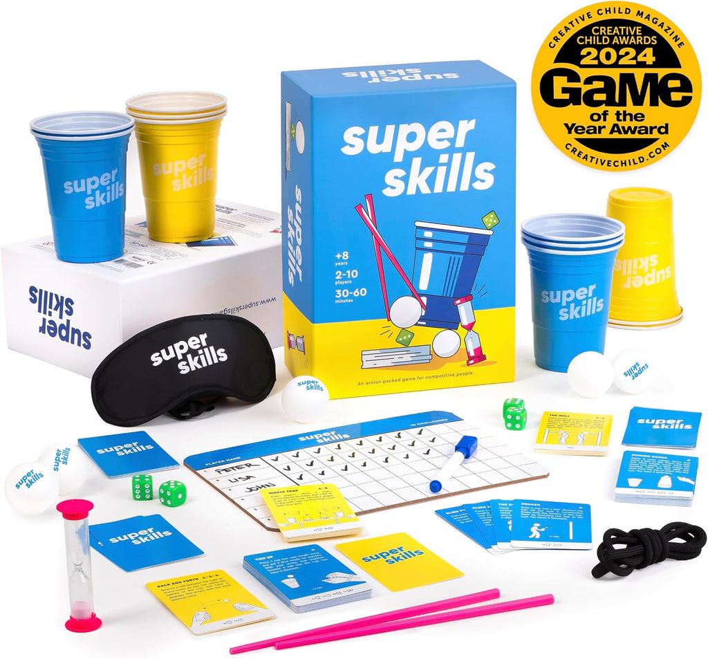 Super Skills - Juegos de fiesta para adolescentes, niños y adultos - Divertido juego de mesa familiar