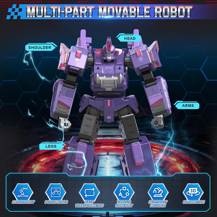 QUANTUM HEROES DINOSTER Robot transformable 3 en 1 Mosa Storm, 8.66...