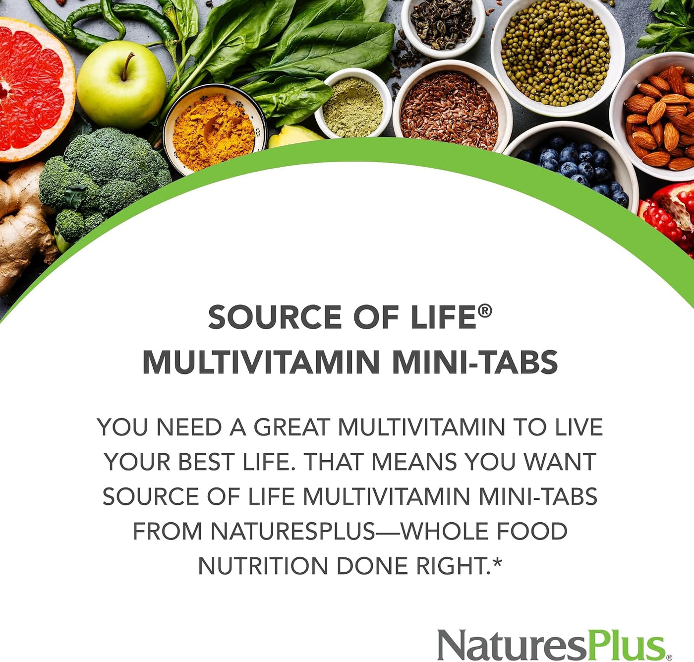 NaturesPlus Source of Life - 90 mini tabletas - Suplemento multivit...