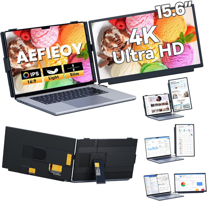 Extensor de pantalla para portátil mejorado, monitor portátil dual...