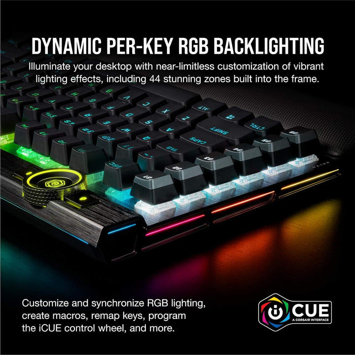 Corsair Teclado para juegos con cable óptico mecánico K100 RGB - Di...