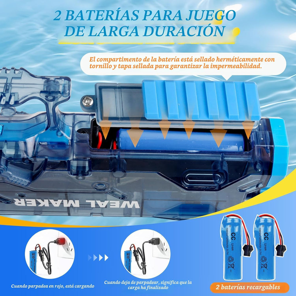 Pistolas de agua Pycoal para adultos, pistola de agua eléctrica para fiesta de verano en la playa