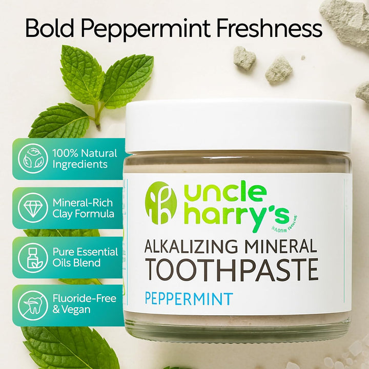 Uncle Harry's Pasta de dientes remineralizante de menta | Pasta...