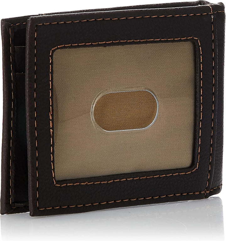 Columbia Billetera de cuero para hombre con bolsillo frontal y tarj...