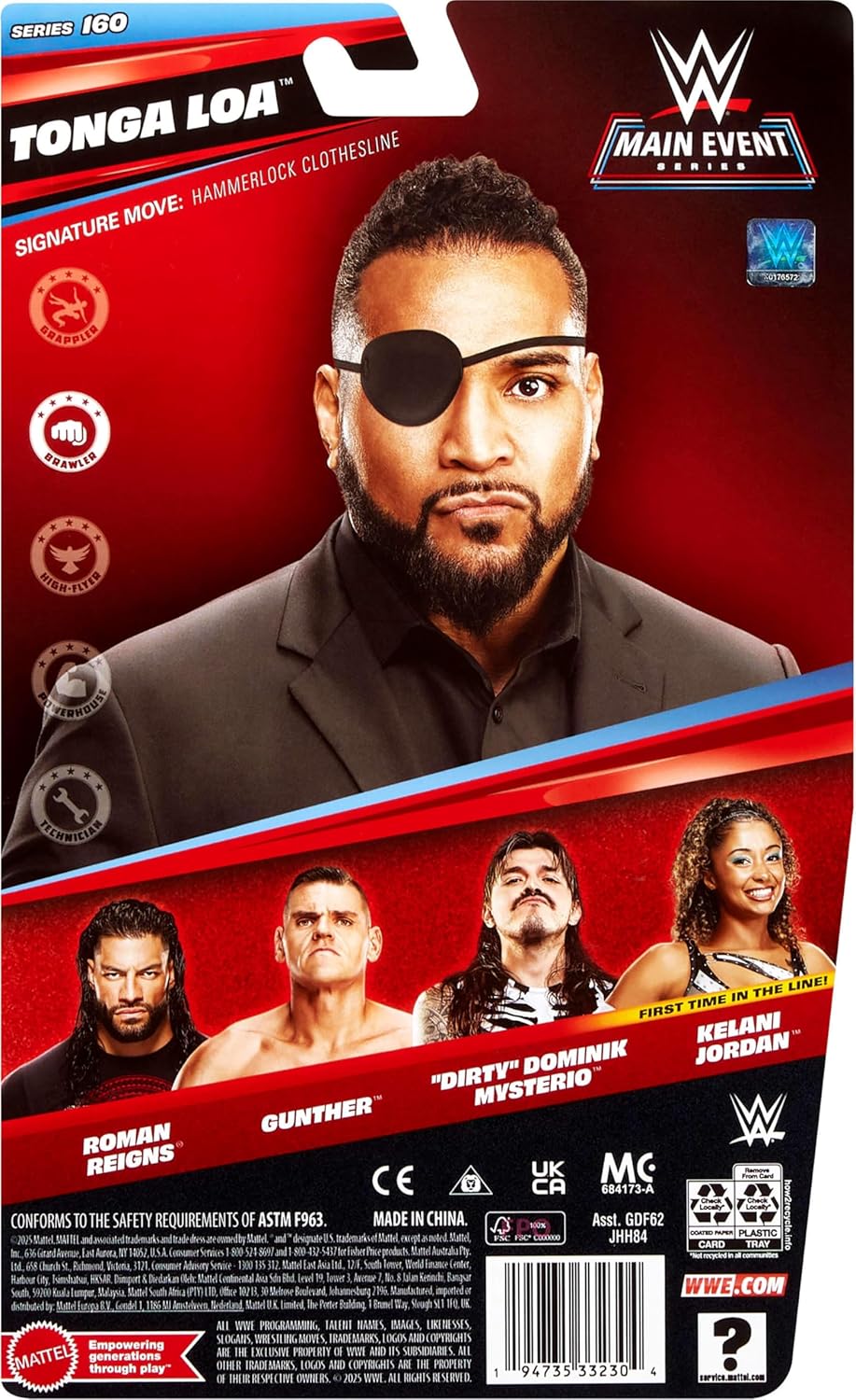 Mattel WWE Tonga Loa Figura de acción Main Event Series