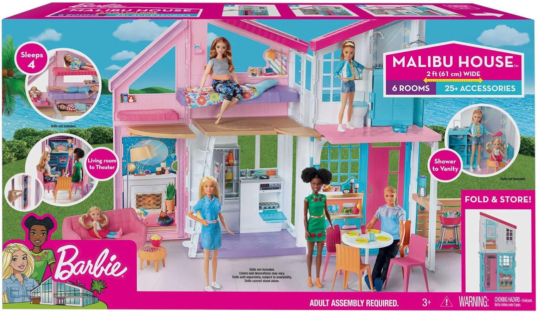 Set de Juego de Casa de Muñecas Barbie, Casa Malibu con más de 25 M...