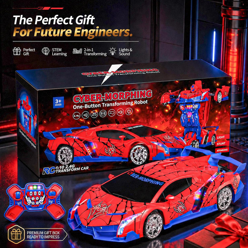 Coche RC Transformador Spider 1:10, 2.4GHz Detección por Gesto Control Remoto