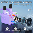 Karaoke Machine para Kids Adults,Bluetooth Speaker 2 Wireless Microphones