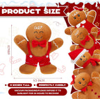 Poen - 4 almohadas de peluche de 10 pulgadas con diseño de hombre de