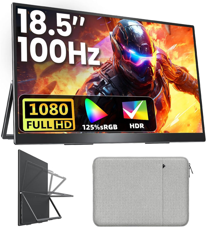 Upperizon Monitor portátil de 18.5 pulgadas FHD 125% sRGB 100Hz IPS...