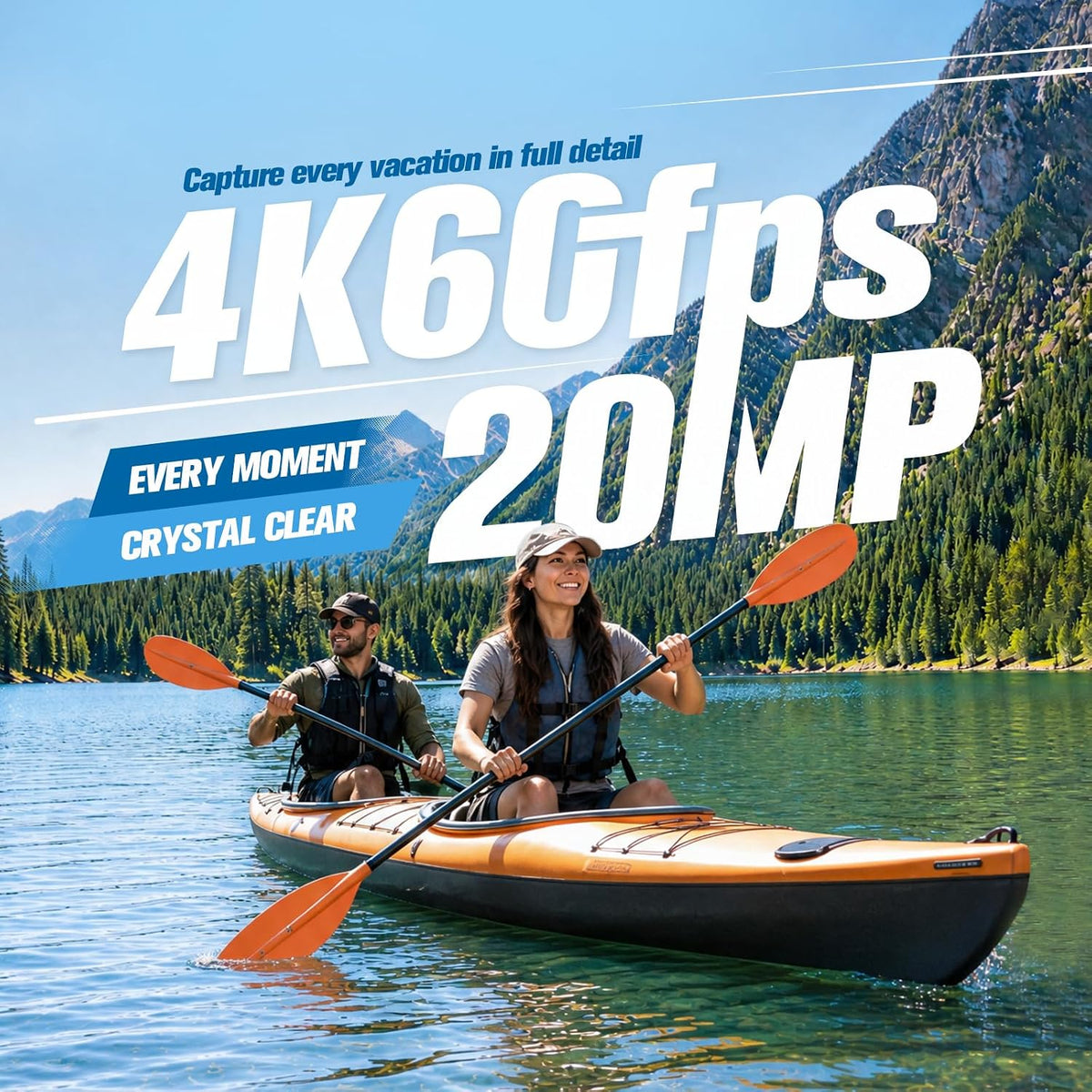 AKASO Brave 7 LE 4K30FPS 20MP Cámara de acción WiFi con pantalla táctil EIS 2.0 Zoom Control remoto 131 pies Cámara submarina con 2 baterías de 1350 mAh Soporte de micrófono externo Vlog Cámara