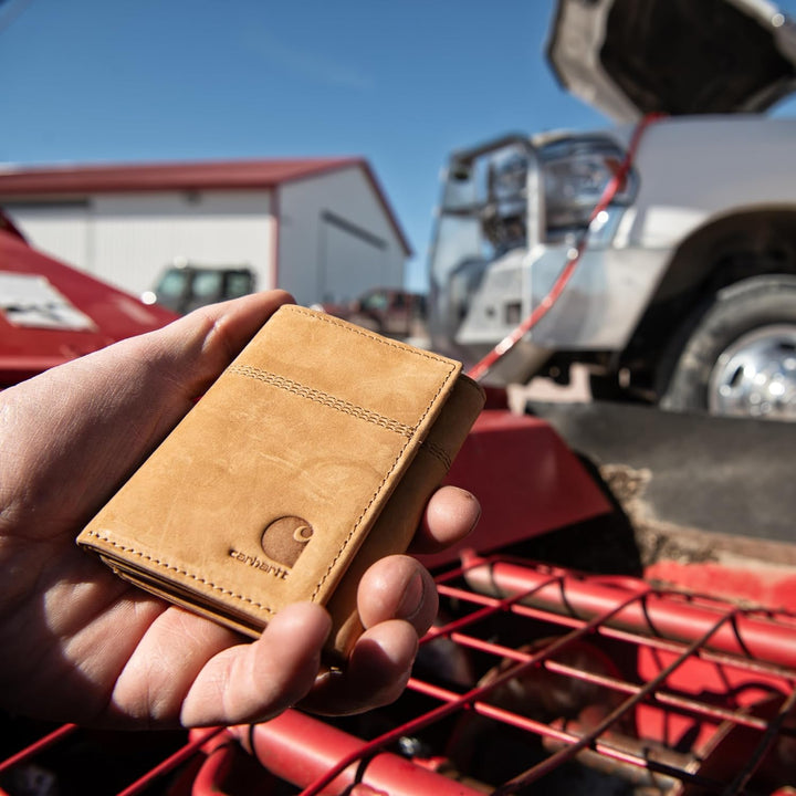 Carhartt Men's Casual Saddle Leather Wallets, Available in Mult...