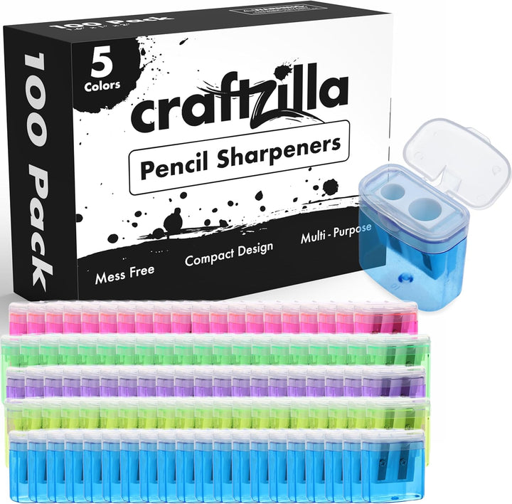Craftzilla Sacapuntas de lápiz 100 unidades sacapuntas