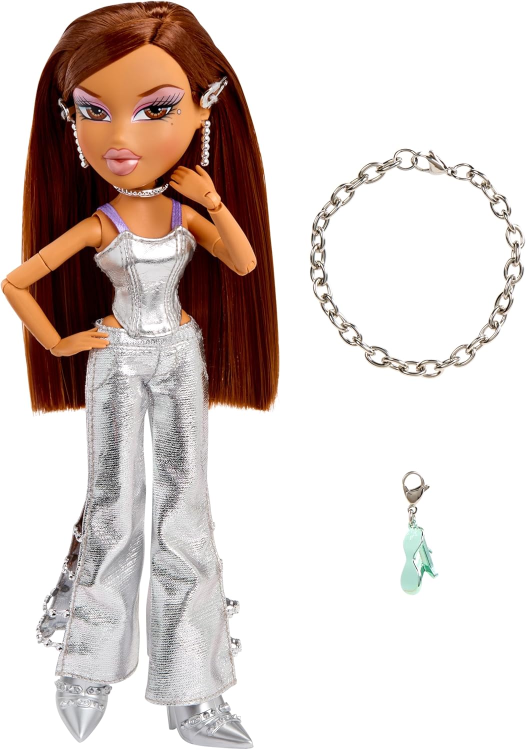 Bratz Charmz Yasmin Muñeca de moda con pulsera de encanto