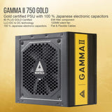Montech Serie Gamma II 750 Watt 80+ Gold Certified Fuente de alimen...