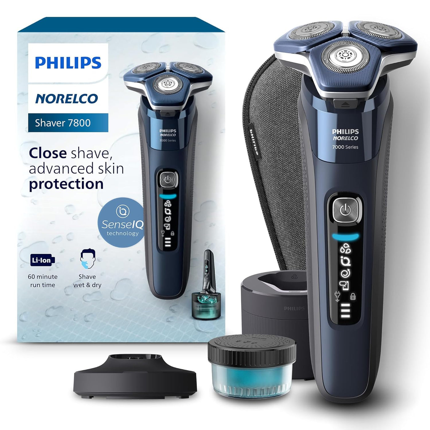 Philips Norelco Shaver 7800, afeitadora eléctrica recargable en sec...