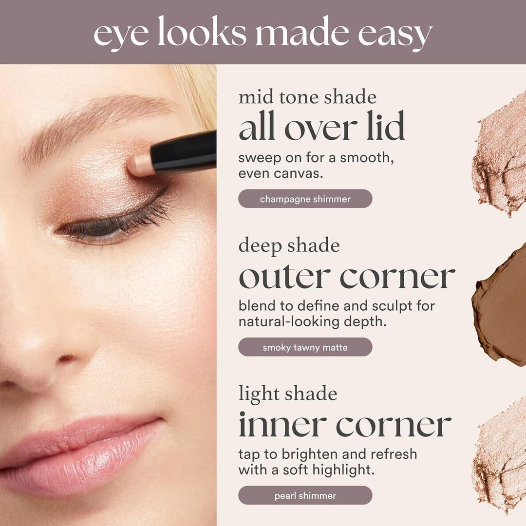 Julep 101 Crème to Powder - Sombras de ojos en barra resistentes al...