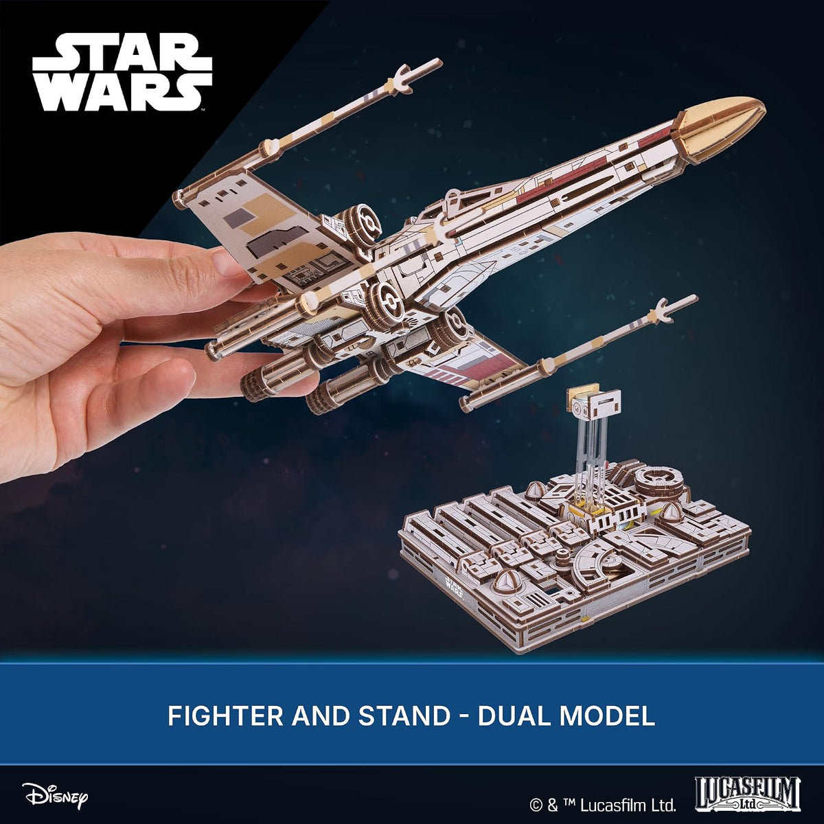 UGEARS Star Wars ™ Luke Skywalker's X-Wing Starfighter™ Rompecabezas 3D de