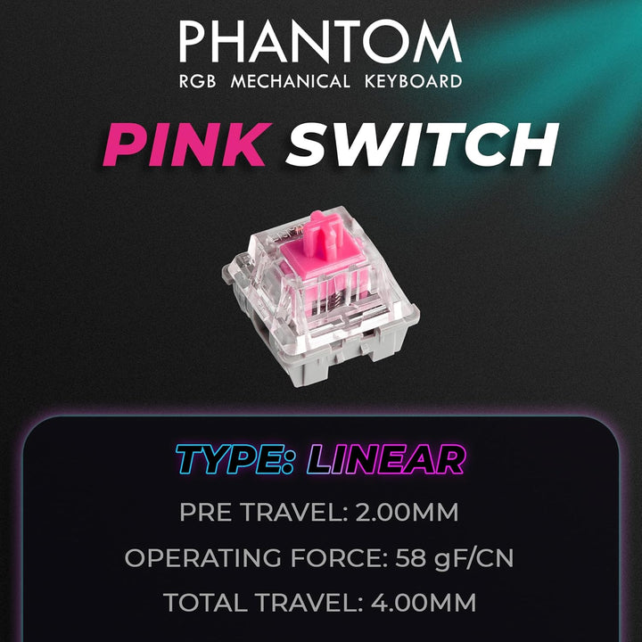TECWARE Phantom+ Teclado mecánico para juegos RGB de 87 teclas | Te...