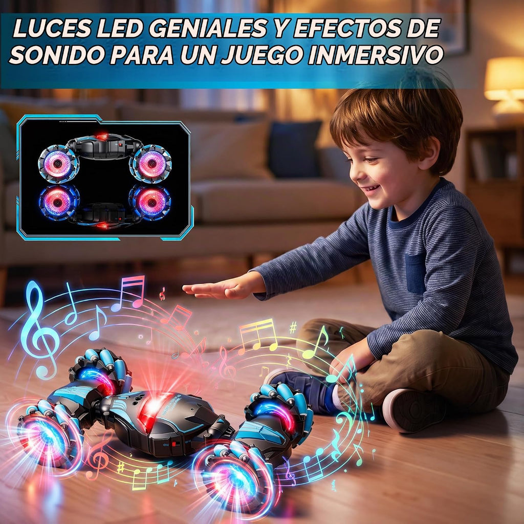 Auto de acrobacias RC con detección de gestos, auto giratorio controlado a