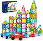 Ryoichi 138PCS Magnetic Tiles Set con 2 Cars para Kids Ages 3-9+ Years