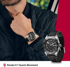Reloj de pulsera analógico de cuarzo para hombre Victorinox Swiss Army Caja de acero inoxidable Correa de cuero reemplazable