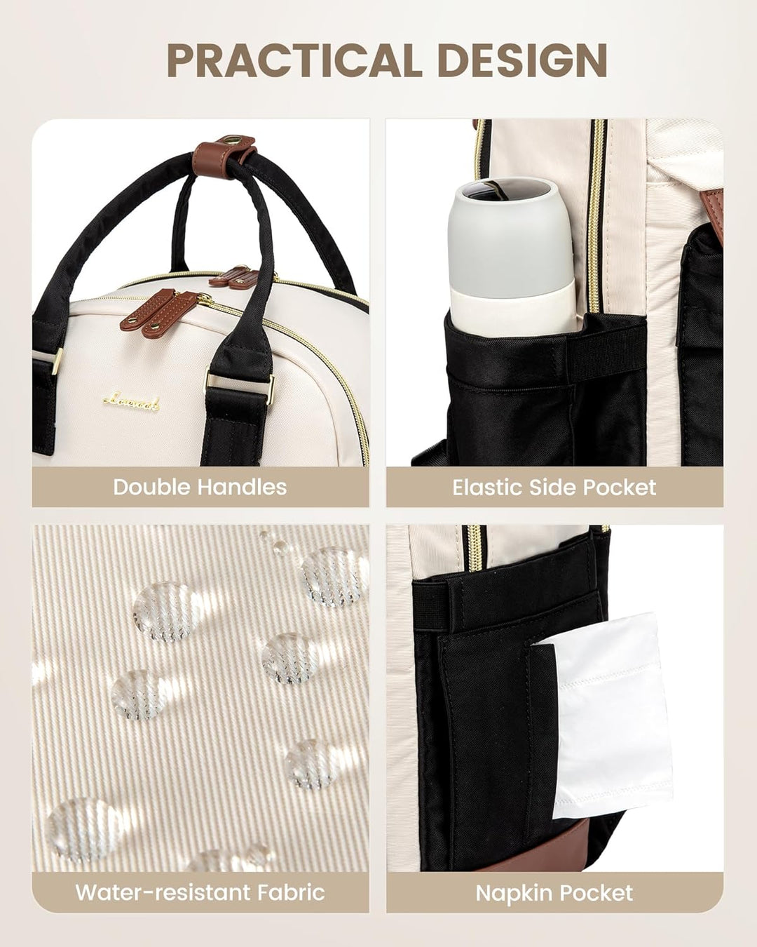 LOVEVOOK Mochila para laptop de viaje para mujer, bolsa antirrobo p...