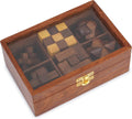 Ajuny Juego de caja de rompecabezas de madera, 6 juegos de rompecabezas