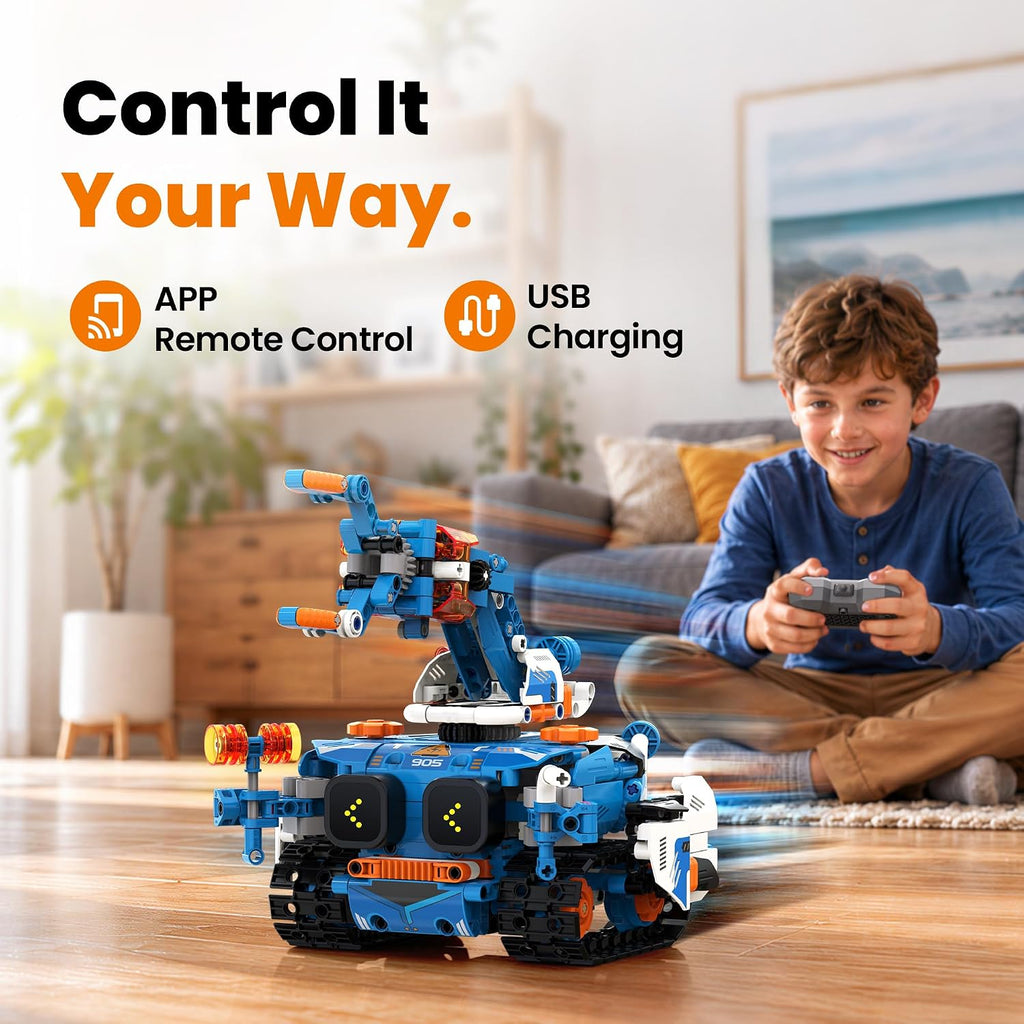 Sillbird Kit de robot de construcción con control remoto, regalos STEM para