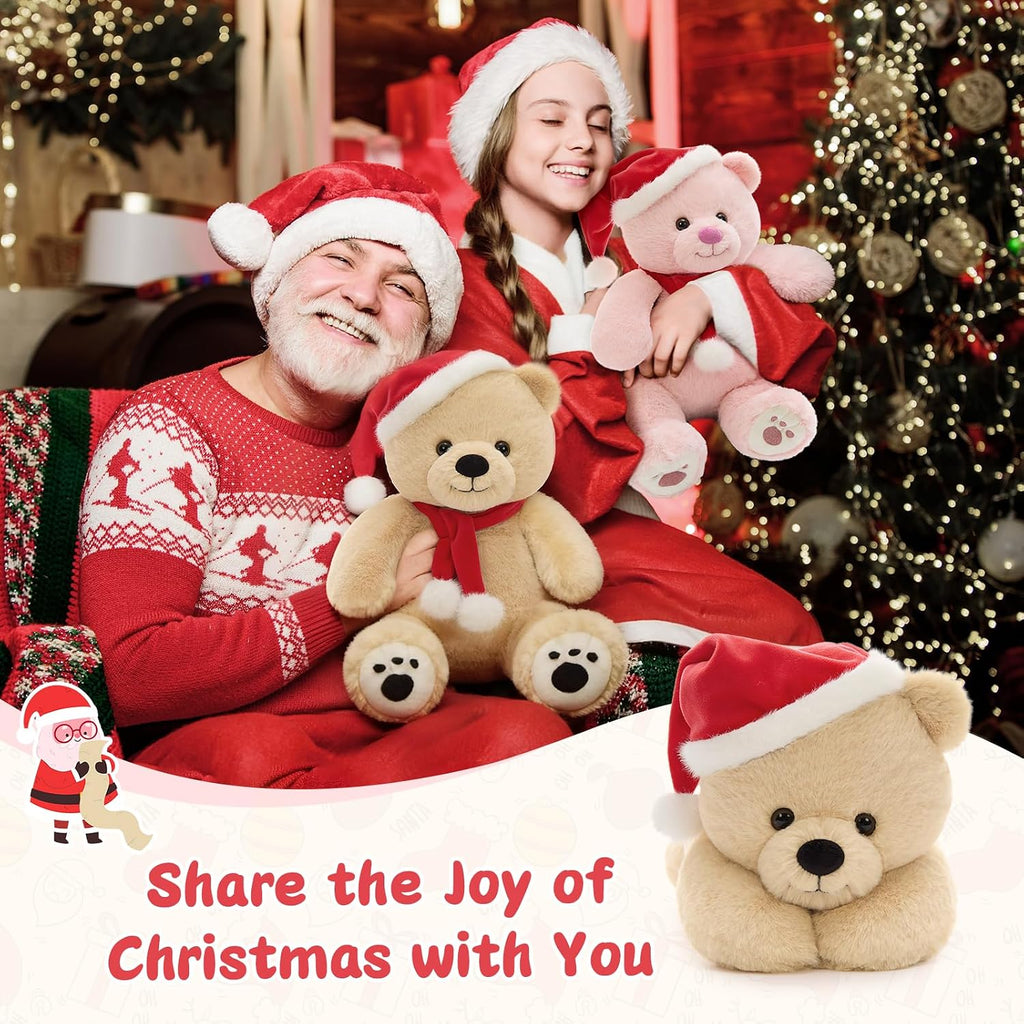 Tezituor - Oso de peluche de Navidad, 18 pulgadas, gran oso de Navidad