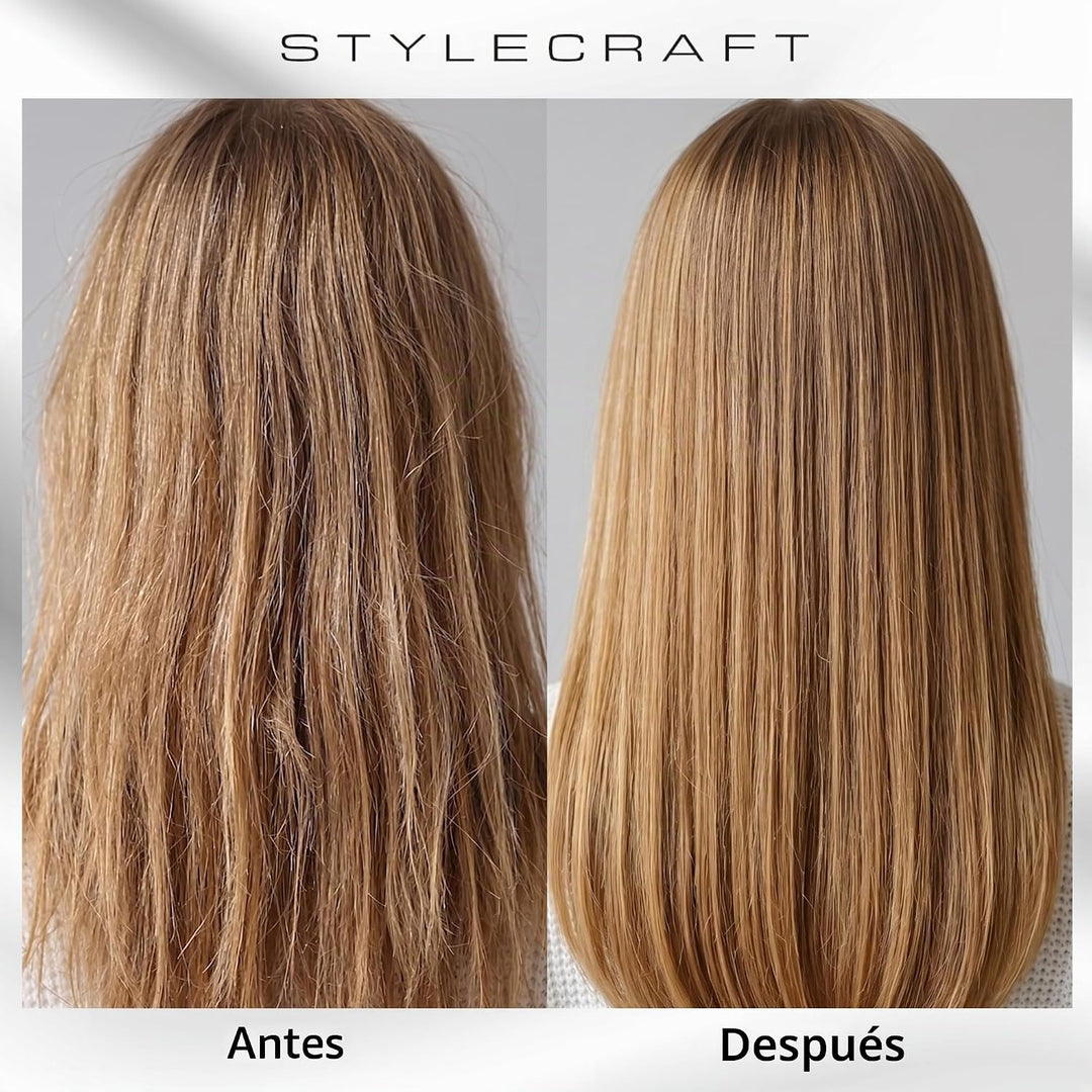 StyleCraft Stay Temp - Plancha de titanio profesional de 1 pulgada...