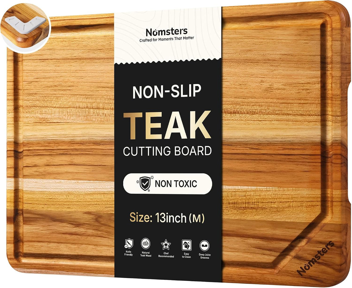 Tabla de cortar de madera de teca para cocina Tablero de charcutería
